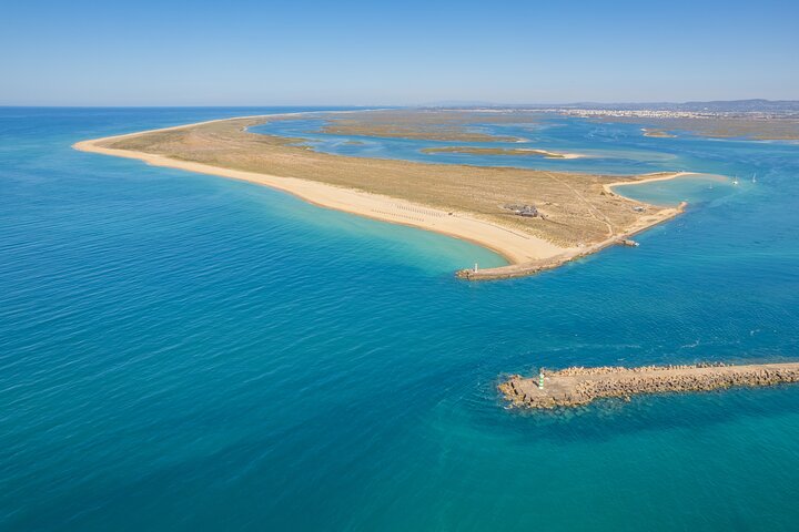 Ilha Deserta und Farol-Insel: Eine Bootsfahrt in kleiner Gruppe in der Ria Formosa ab Faro