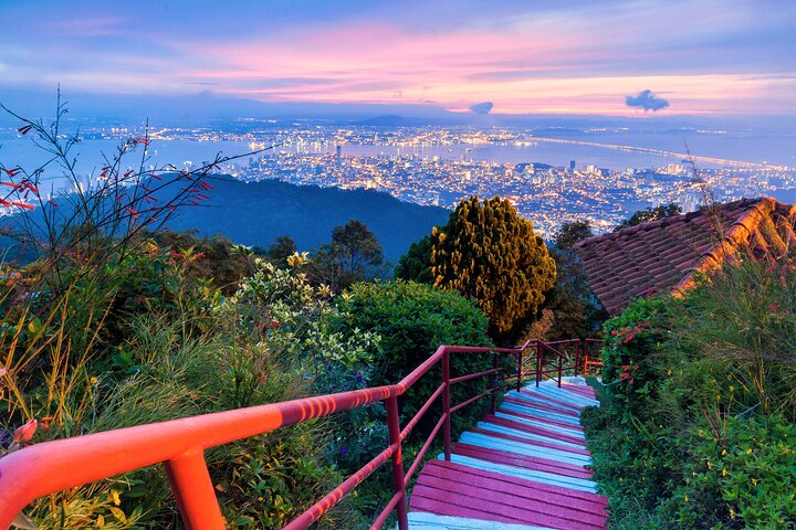 Excursão pela cidade e pelo templo de Penang com a colina de Penang (Fast Lane)