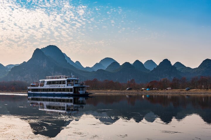 Yangshuo Ruyi Peak kabelbaan en Li River volledige dag cruise tour