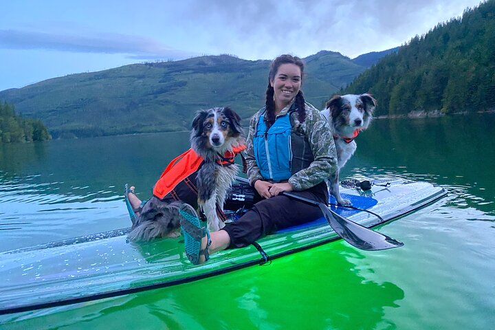 Sunset LED Clear Paddleboard Verhuur voor Glacier Park