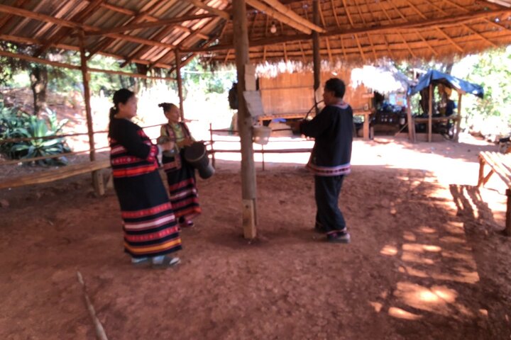 Gyllentriang Thailändsk Myanmar Laos gräns Khongfloden Gamla staden