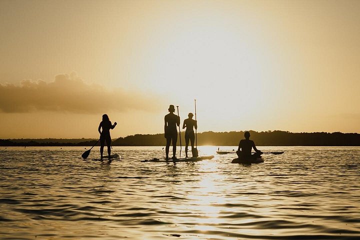 Excursion en planche à pagaie au lever du soleil de Bacalar avec petit déjeuner et photos