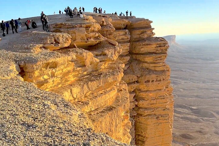 Sunset Edge of the World with Deers & Camels 4x4 Adventure Riyadh