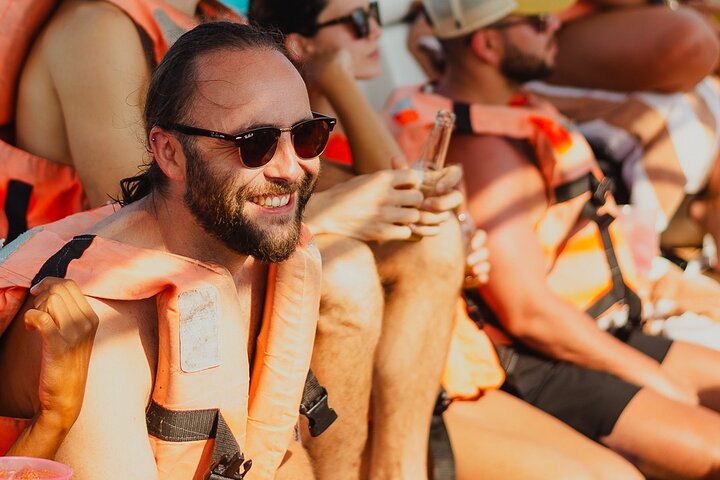Tour en barco por la laguna de Bacalar con barra libre y aperitivos