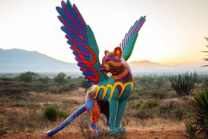 Monte Albán i 3 timer, Barro Negro og Alebrijes med inngang inkludert