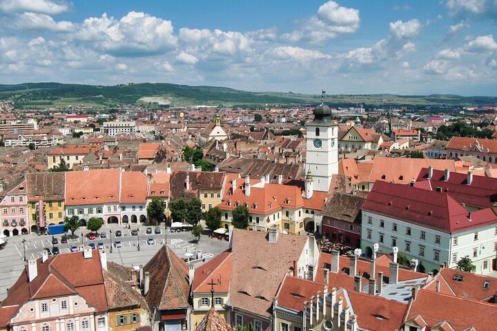 Corvin Castle og Sibiu Fortified City fra Cluj