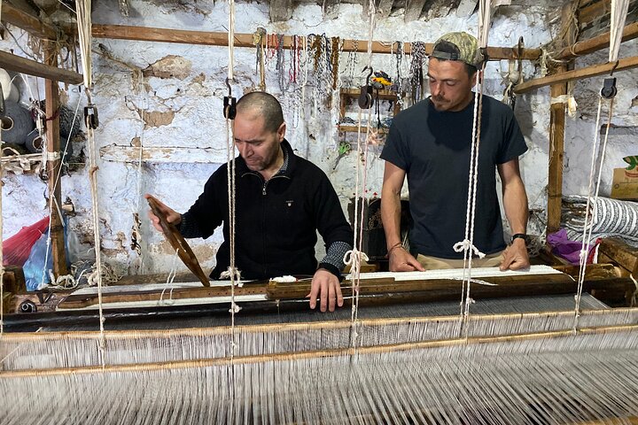 Chefchaouen Taller tradicional de tejido de lana con artesanos locales
