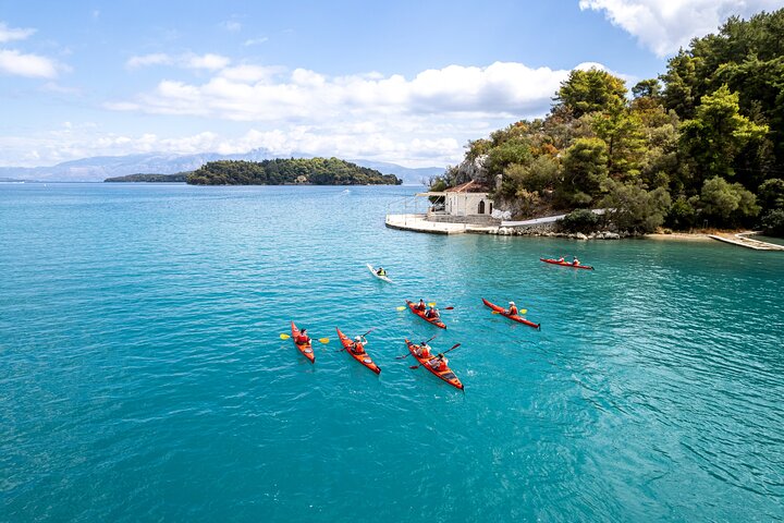 Tour en kayak de Lefkada, Skorpios et Madouri - Balade entre îles avec déjeuner