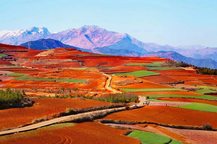 Tour privado de esplendor otoñal de la tierra roja de Dongchuan