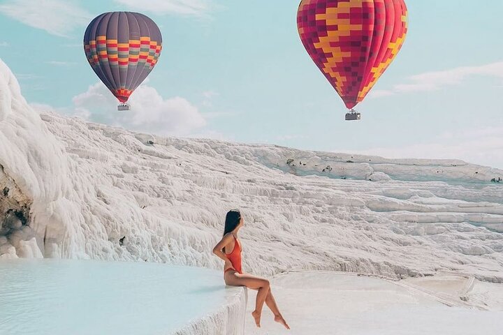 Excursão de dia inteiro a Marmaris Pamukkale com passeio de balão de ar quente