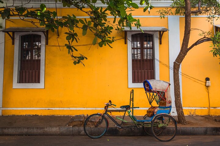 Tour a piedi del patrimonio di Pondicherry dei quartieri francesi