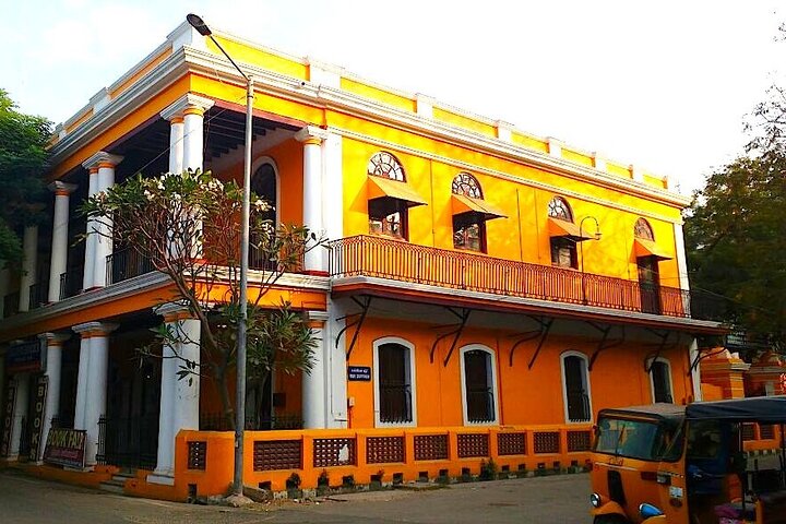Tour a piedi del patrimonio di Pondicherry dei quartieri francesi