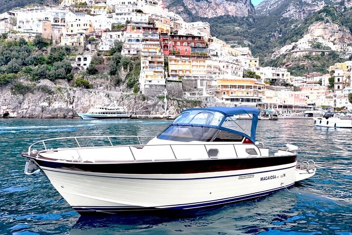 Da Sorrento : Positano & Costiera Amalfitana Tour in barca con pick up