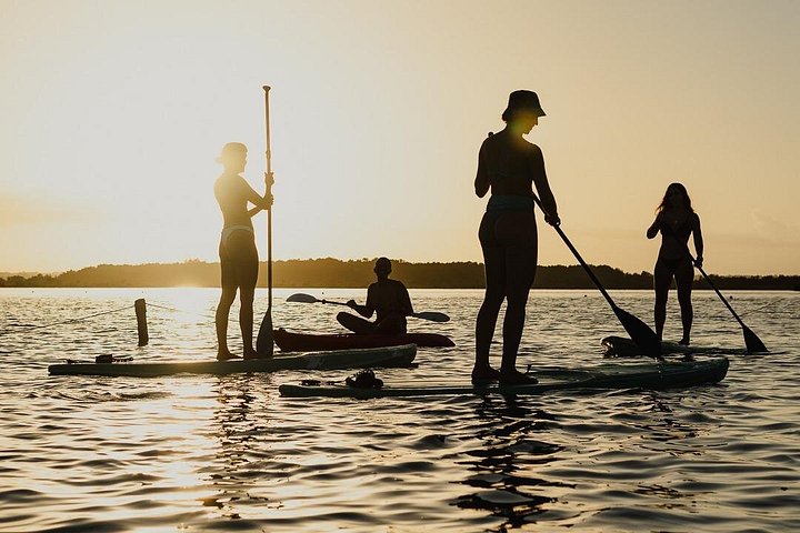 Excursion en planche à pagaie au lever du soleil de Bacalar avec petit déjeuner et photos