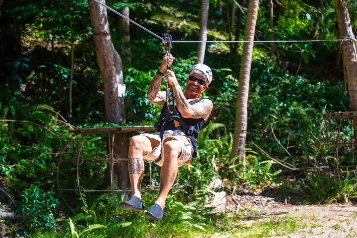 Koh Phangan Zipline äventyr med Wang Sai Vattenfall View