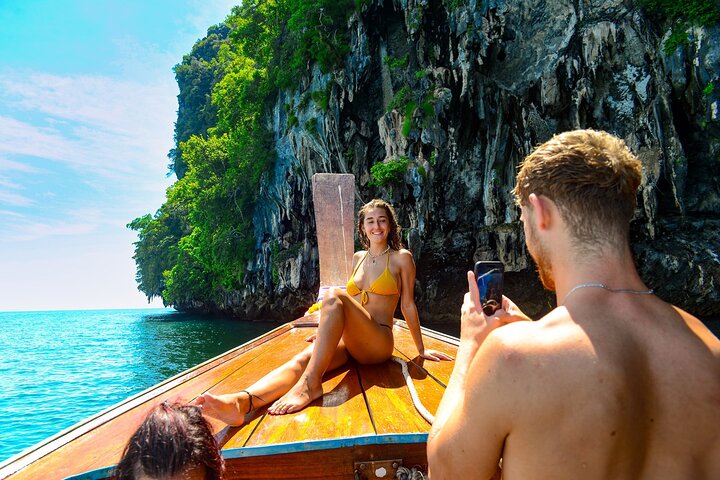 Koh Lanta 4 Islands av Private Longtail Boat med Emerald Cave