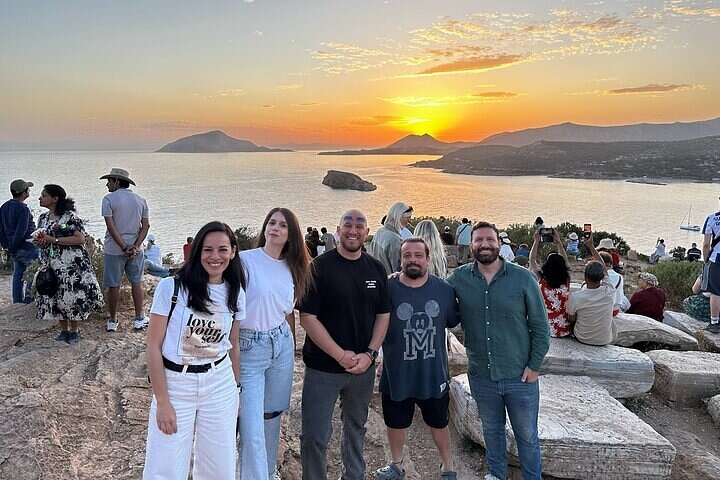 Excursão ao Templo de Poseidon em Cabo Sounio e Riviera Ateniense (+ natação)