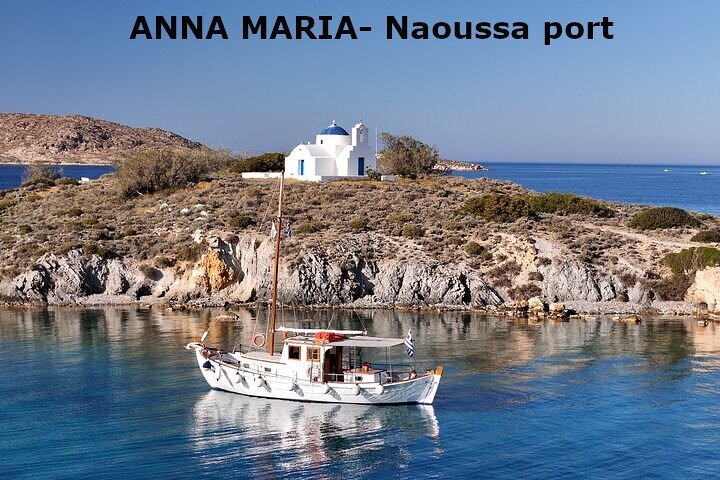 Excursion en bateau d'une demi-journée à Paros au départ du port et de la baie de Naoussa .