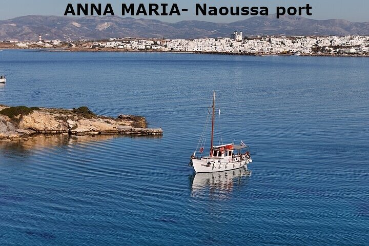 Excursion en bateau d'une demi-journée à Paros au départ du port et de la baie de Naoussa .