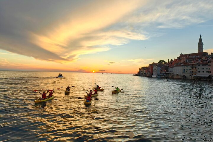 Rovinj fantastisk kajak tur-fri drikke & snorkling & spring & billeder