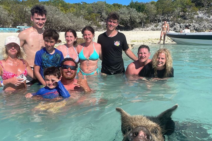 Gran Exuma: Tour en barco privado de saltos de isla con cerdos nadadores