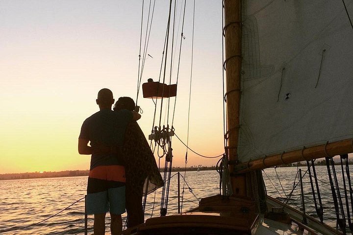 San Diego Segeln Sonnenuntergang und Nachmittag Klassische Yacht