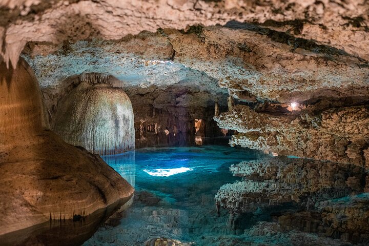 Halbtägige Meeresschildkröten- und Cenote-Schnorcheltour ab Cancun und Riviera Maya