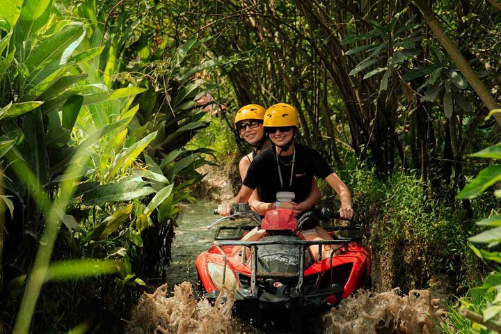 Bali ATV Fahrt Ubud Wasserfall, Reisfeld, Fluss, KingKong-Tempel Höhle