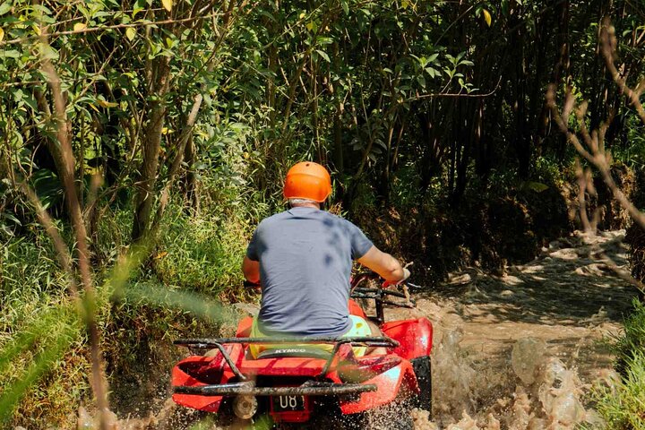 Bali ATV Fahrt Ubud Wasserfall, Reisfeld, Fluss, KingKong-Tempel Höhle