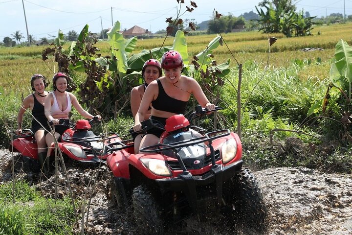 Bali ATV Fahrt Ubud Wasserfall, Reisfeld, Fluss, KingKong-Tempel Höhle