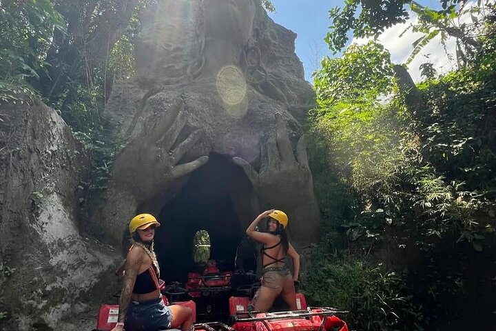Bali ATV Fahrt Ubud Wasserfall, Reisfeld, Fluss, KingKong-Tempel Höhle