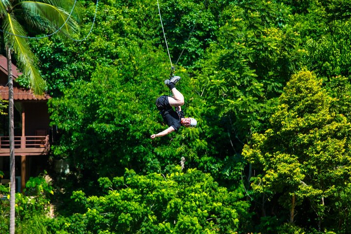 Koh Phangan Zipline äventyr med Wang Sai Vattenfall View