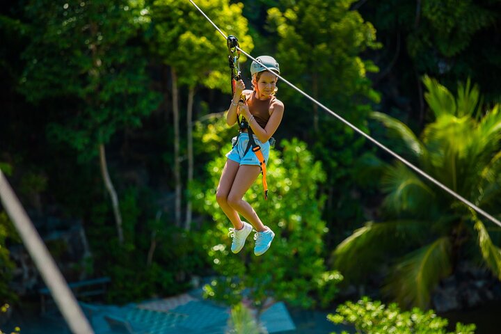Koh Phangan Zipline äventyr med Wang Sai Vattenfall View