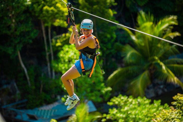 Koh Phangan Zipline äventyr med Wang Sai Vattenfall View