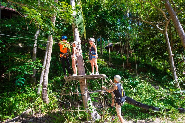Koh Phangan Zipline äventyr med Wang Sai Vattenfall View
