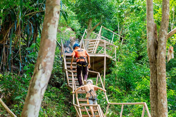 Koh Phangan Zipline äventyr med Wang Sai Vattenfall View