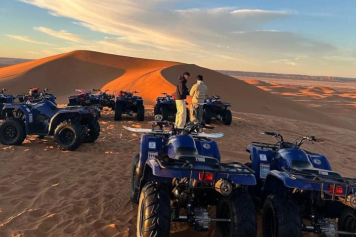 Merzouga Desert Quad Excursion: Best Sunrise or Sunset in 1 Hour!