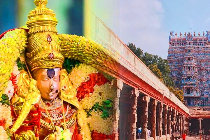 Ceremonia nocturna en el templo Madurai Meenakshi Amman