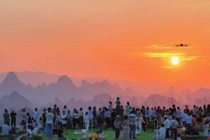 1-tägige Tour von Guilin-LiRiver Kreuzfahrt-Yangshuo Xianggong Hügel