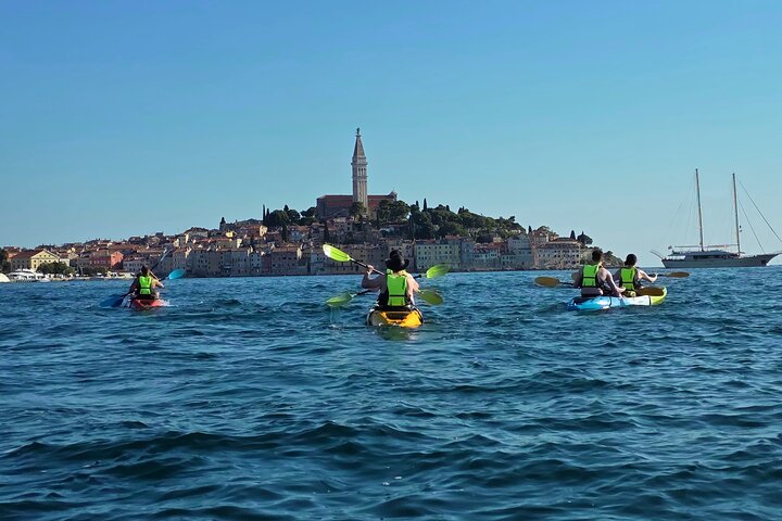 Rovinj fantastisk kajak tur-fri drikke & snorkling & spring & billeder