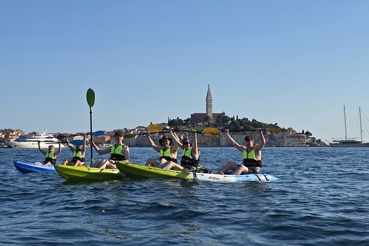 Rovinj fantastisk kajak tur-fri drikke & snorkling & spring & billeder