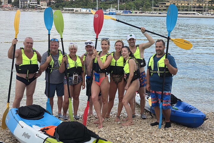 Rovinj fantastisk kajak tur-fri drikke & snorkling & spring & billeder