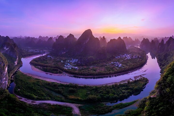 1-tägige Tour von Guilin-LiRiver Kreuzfahrt-Yangshuo Xianggong Hügel