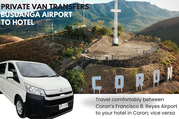 Transfers de Van Privados : Aeroporto de Busuanga para Coron Hotel Vice Versa