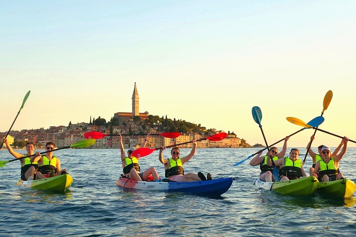 Rovinj fantastisk kajak tur-fri drikke & snorkling & spring & billeder