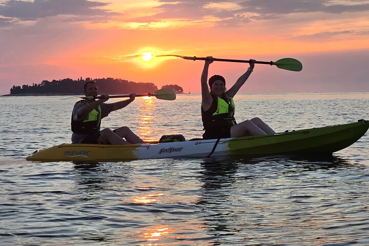 Rovinj fantastisk kajak tur-fri drikke & snorkling & spring & billeder