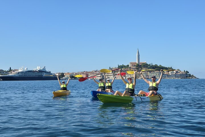 Rovinj fantastisk kajak tur-fri drikke & snorkling & spring & billeder
