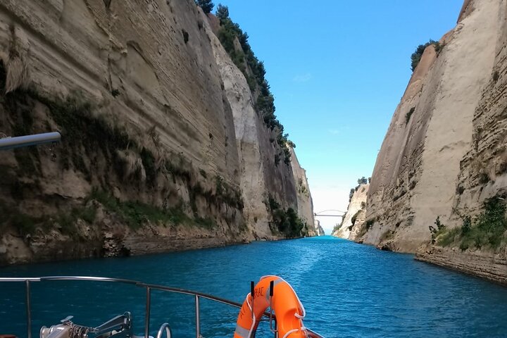 Corinth Canal & Sarronic Gulf GlassCroisière au fond : 4h Natation & Buffet