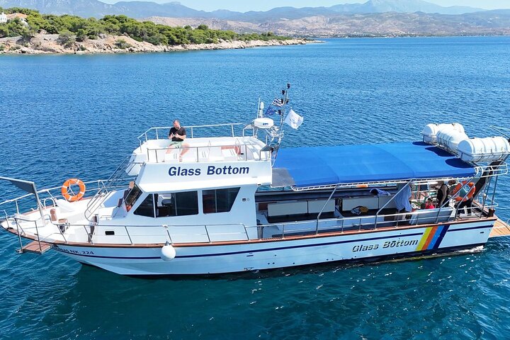 Corinth Canal & Sarronic Gulf GlassCroisière au fond : 4h Natation & Buffet