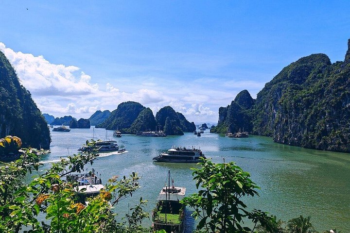 Halong Bay 5-stjernede krydstogter med buffet, solnedgang og jacuzzi